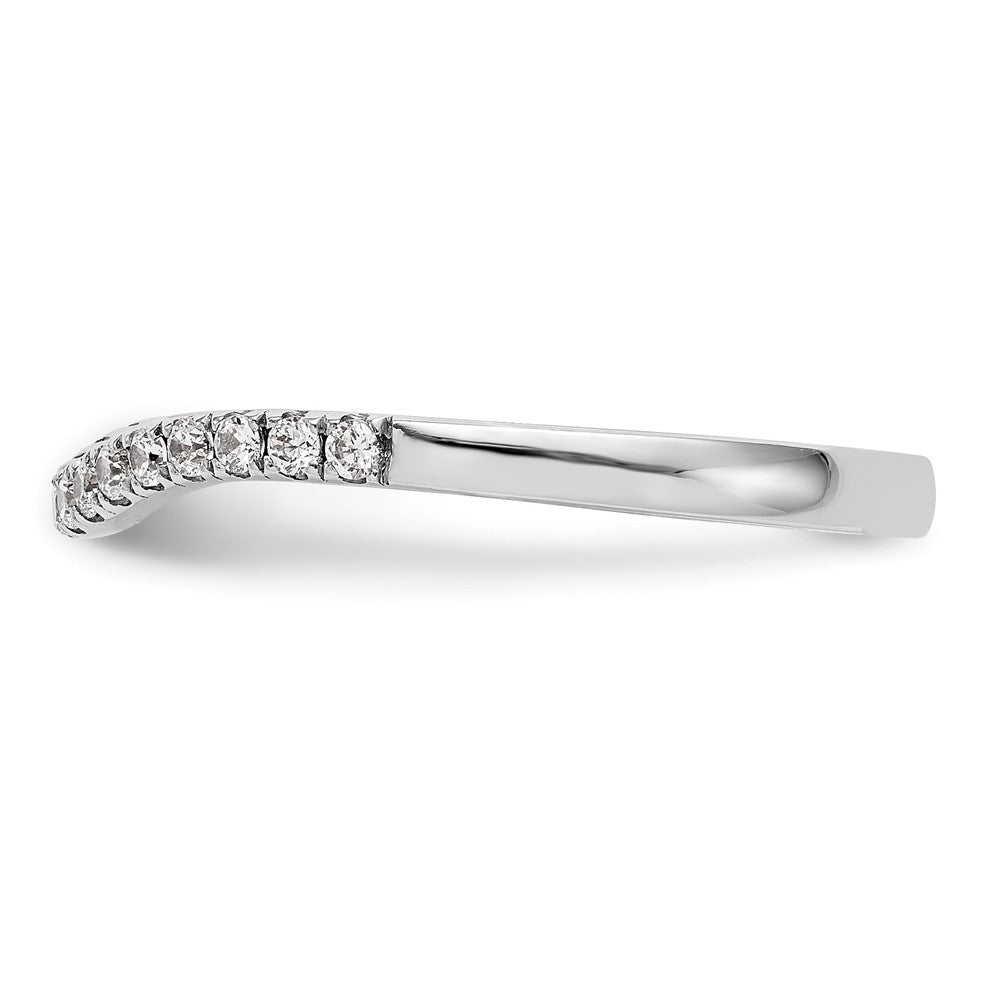 14k White Gold 1/5 Ct. Lab Grown Diamond VS/SI+ G+ Curved Band Ring