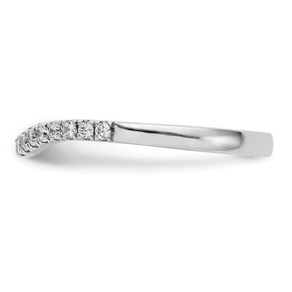 14k White Gold 1/5 Ct. Lab Grown Diamond VS/SI+ G+ Curved Band Ring
