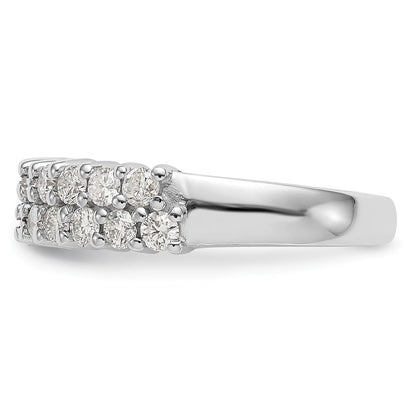 14K White Gold Diamond Band
