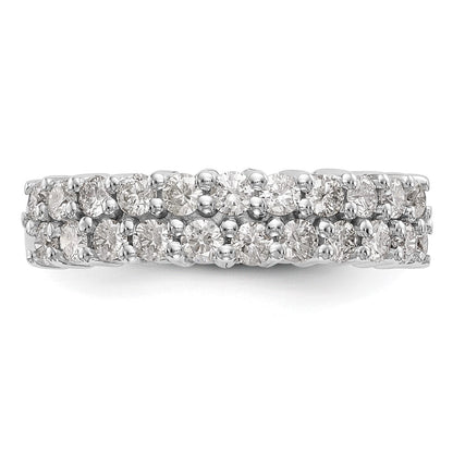 14K White Gold Diamond Band
