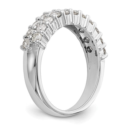 14K White Gold Diamond Band