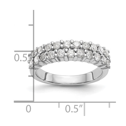 14K White Gold Diamond Band