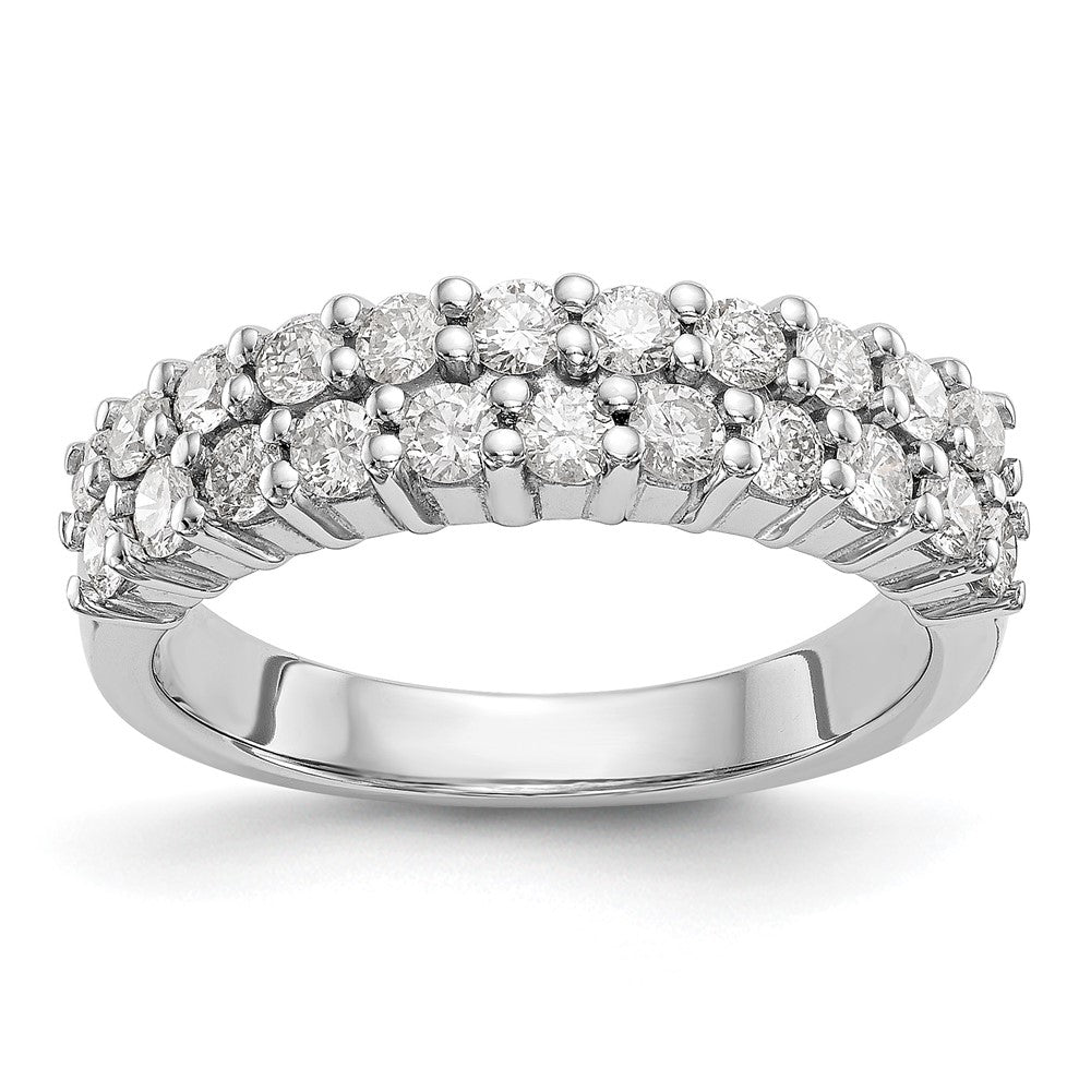 14K White Gold Diamond Band