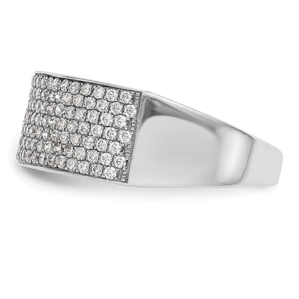 Platinum Micro Pave Diamond Band