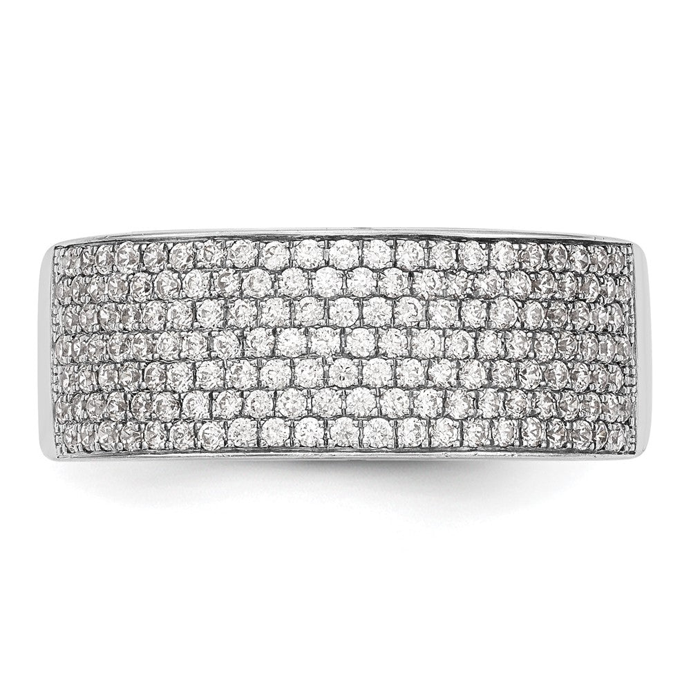 Platinum Micro Pave Diamond Band