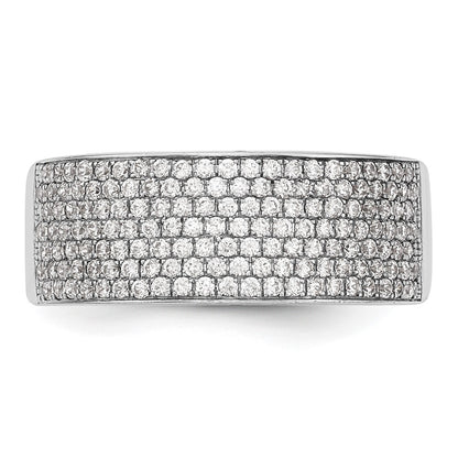Platinum Micro Pave Diamond Band