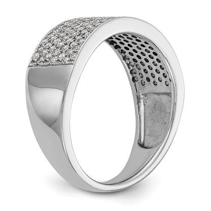 Platinum Micro Pave Diamond Band