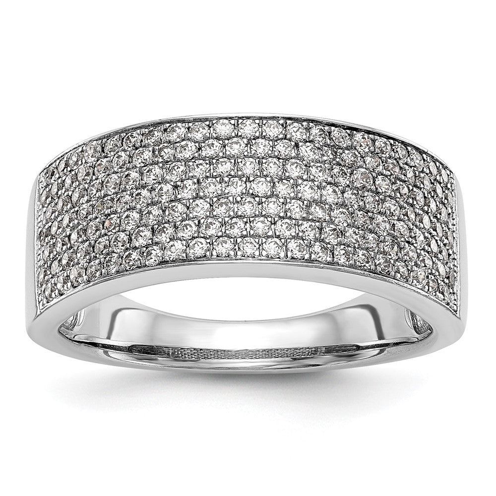 Platinum Micro Pave Diamond Band