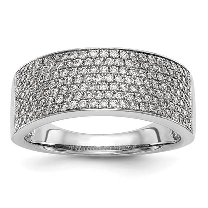 Platinum Micro Pave Diamond Band