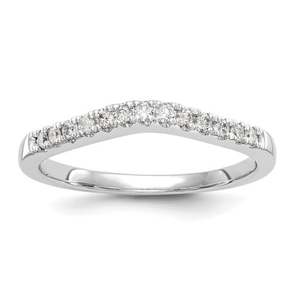 14k White Gold 1/3 Ct. Lab Grown Diamond VS/SI+ G+ Set of Two Curved Wedding Band Rings