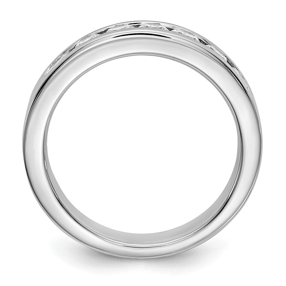 Platinum 7 Stone 3/4 Carat Round Diamond Complete Channel Band