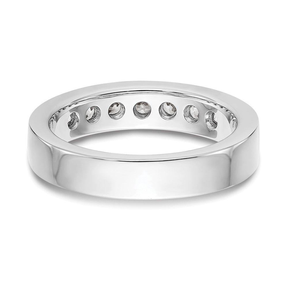 Platinum 7 Stone 3/4 Carat Round Diamond Complete Channel Band