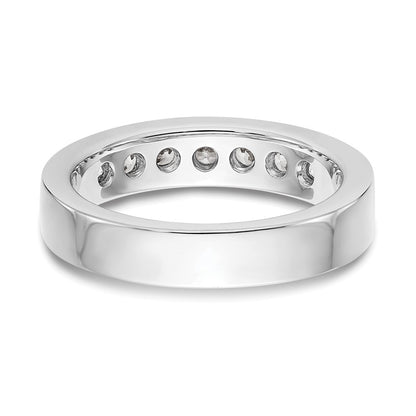 Platinum 7 Stone 3/4 Carat Round Diamond Complete Channel Band