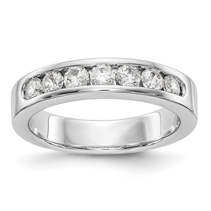 Platinum 7 Stone 3/4 Carat Round Diamond Complete Channel Band