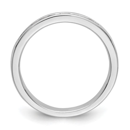 Platinum 9 Stone 1/4 Carat Round Diamond Complete Channel Band