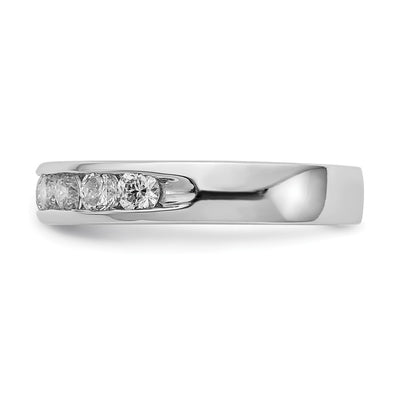 0.93ct. CZ Solid Real 14K White Gold 10-2.9mm Stone Ladies Wedding Band Ring