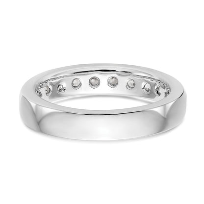 0.93ct. CZ Solid Real 14K White Gold 10-2.9mm Stone Ladies Wedding Band Ring