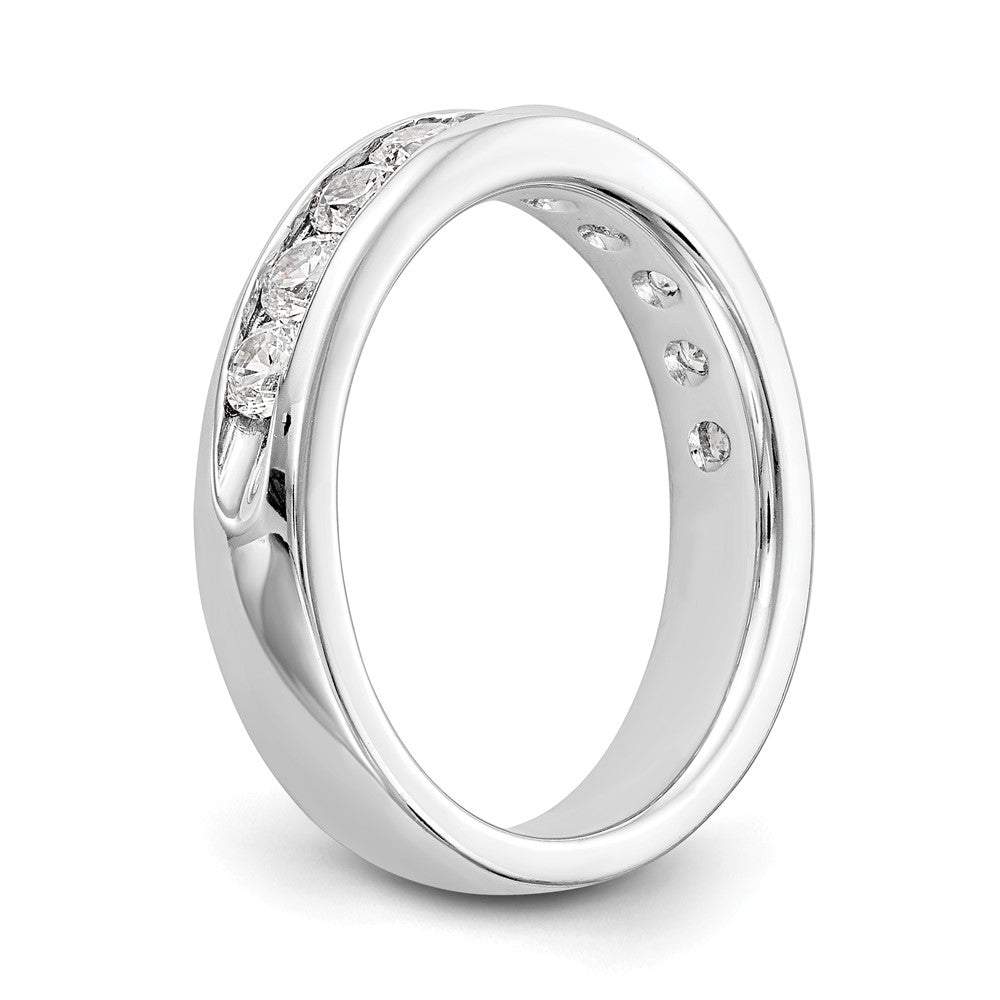 0.93ct. CZ Solid Real 14K White Gold 10-2.9mm Stone Ladies Wedding Band Ring