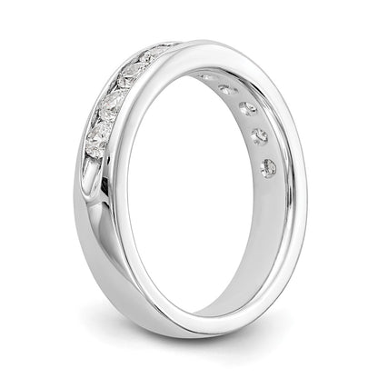 0.93ct. CZ Solid Real 14K White Gold 10-2.9mm Stone Ladies Wedding Band Ring