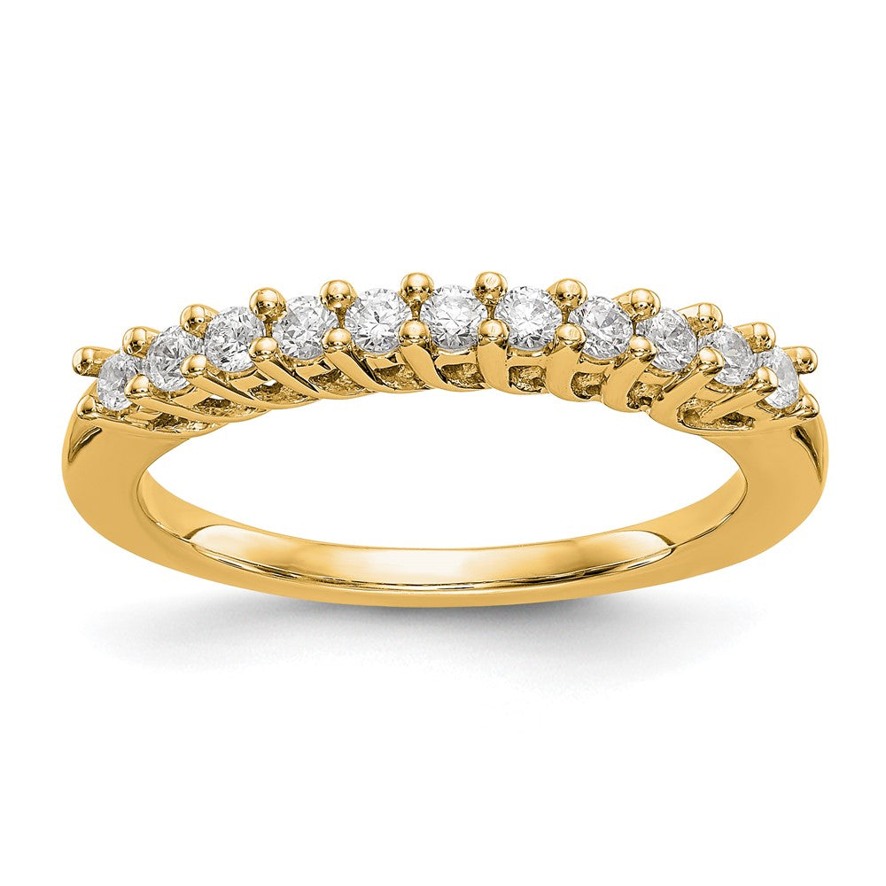 14K Yellow Gold 11 Stone Diamond Band