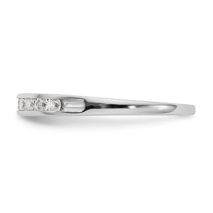 14K White Gold 11 Stone 1/3 Carat Complete Round Diamond Channel Band