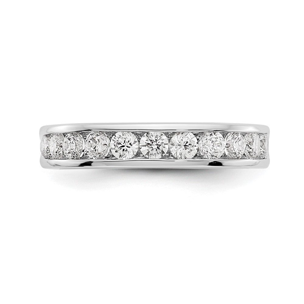 0.77ct. CZ Solid Real 14K White Gold 11-2.6mm Stone Ladies Wedding Band Ring