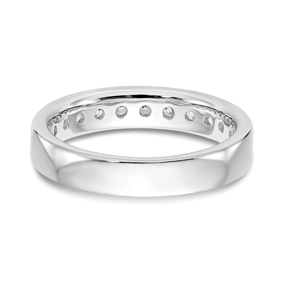 0.77ct. CZ Solid Real 14K White Gold 11-2.6mm Stone Ladies Wedding Band Ring
