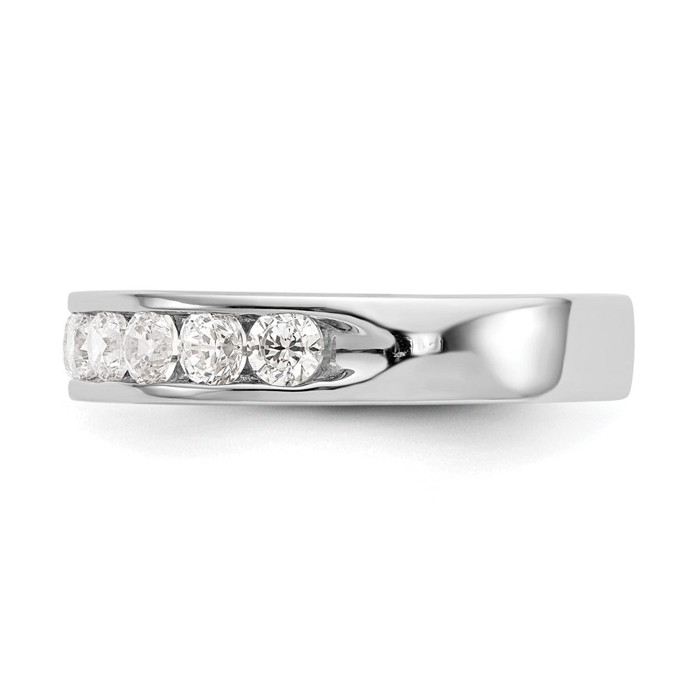 0.99ct. CZ Solid Real 14K White Gold 11-2.8mm Stone Ladies Wedding Band Ring