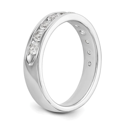 0.99ct. CZ Solid Real 14K White Gold 11-2.8mm Stone Ladies Wedding Band Ring