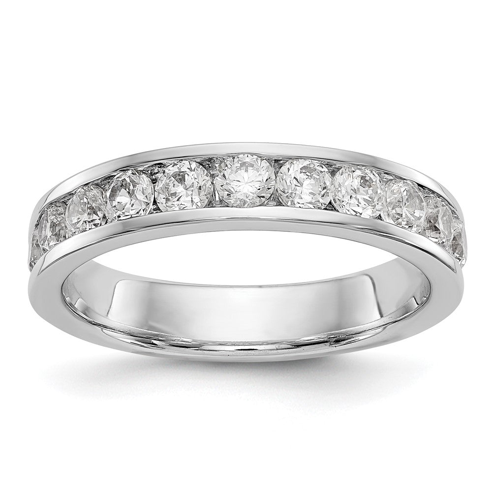 0.99ct. CZ Solid Real 14K White Gold 11-2.8mm Stone Ladies Wedding Band Ring