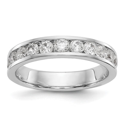 0.99ct. CZ Solid Real 14K White Gold 11-2.8mm Stone Ladies Wedding Band Ring