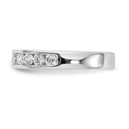 Platinum 11 Stone 3/4 Carat Round Diamond Complete Channel Band