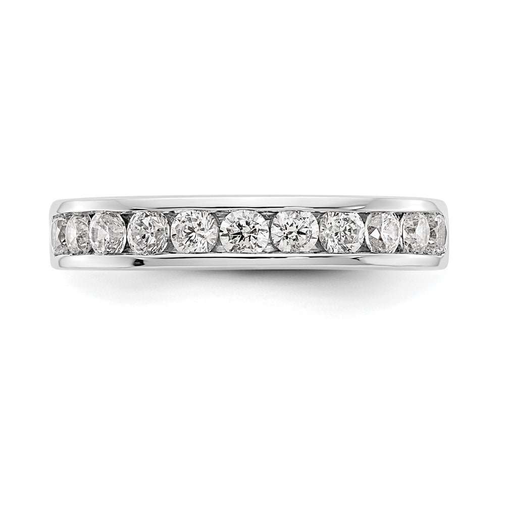 Platinum 11 Stone 3/4 Carat Round Diamond Complete Channel Band