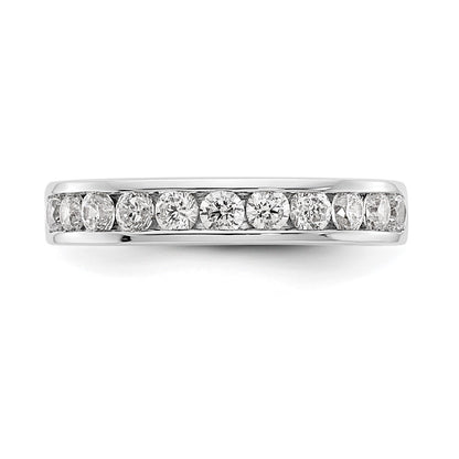 Platinum 11 Stone 1/5 Carat Round Diamond Complete Channel Band