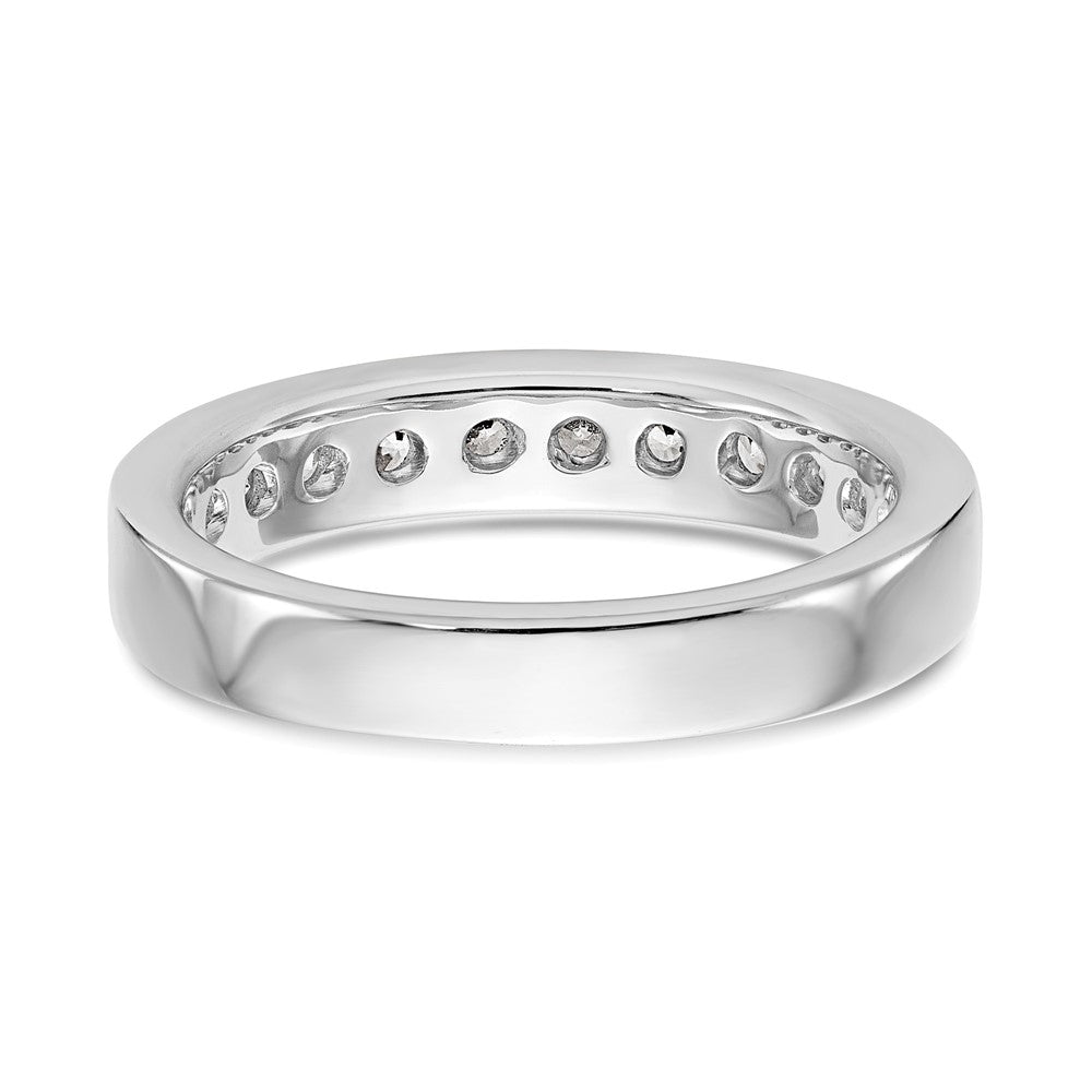 Platinum 11 Stone 3/4 Carat Round Diamond Complete Channel Band