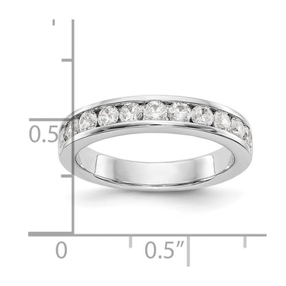 Platinum 11 Stone 3/4 Carat Round Diamond Complete Channel Band
