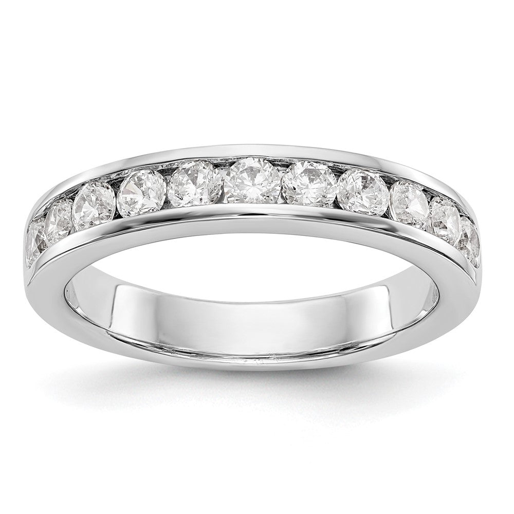 Platinum 11 Stone 3/4 Carat Round Diamond Complete Channel Band
