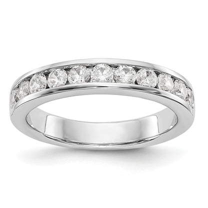 Platinum 11 Stone 3/4 Carat Round Diamond Complete Channel Band