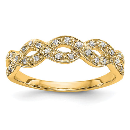14K Yellow Gold Real Diamond Band