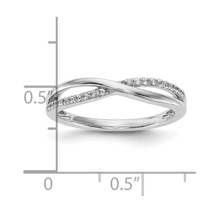 0.11ct. CZ Solid Real 14K White Gold Wedding Band Ring