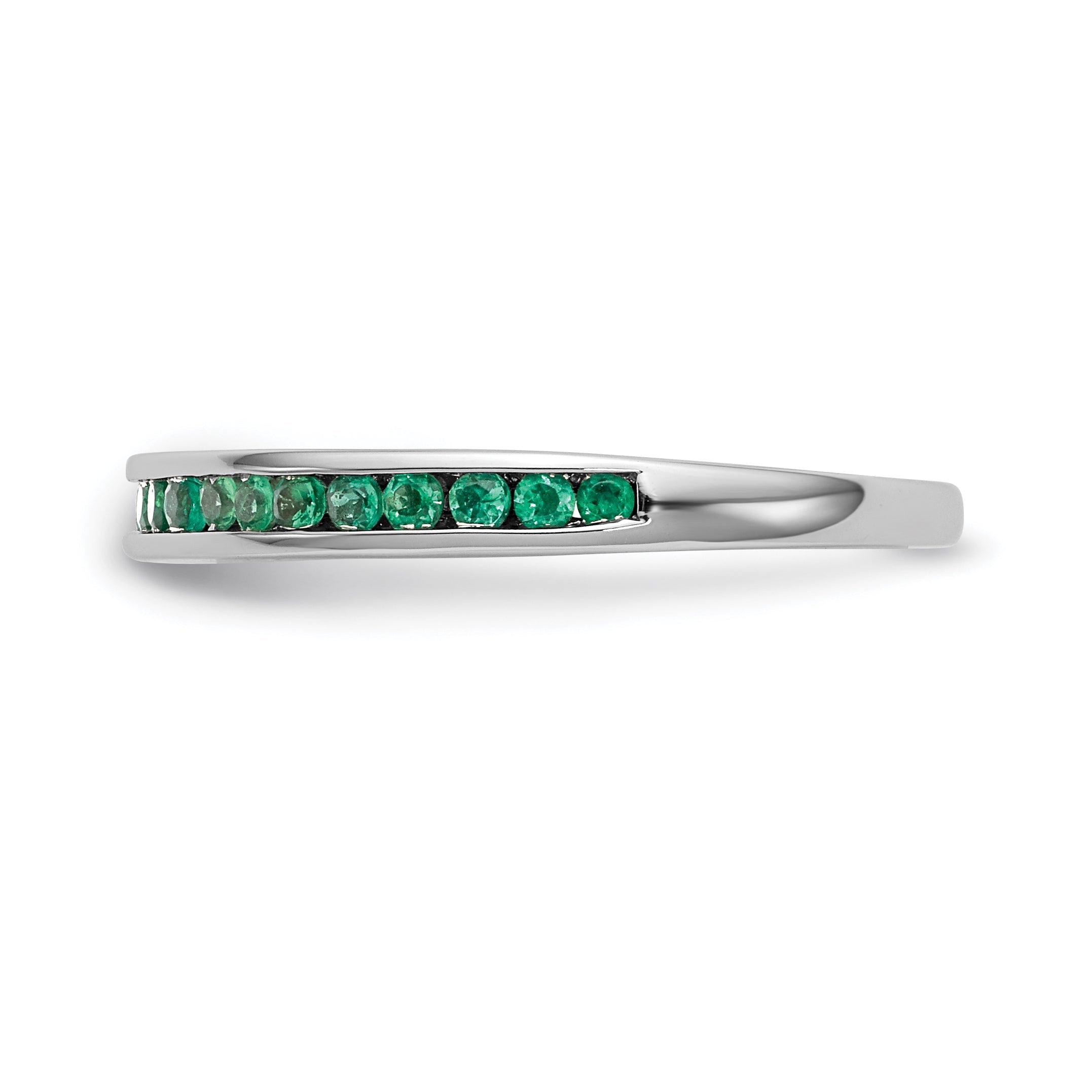 10K White Gold 10K Emerald Band