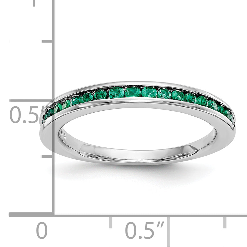 10K White Gold 10K Emerald Band