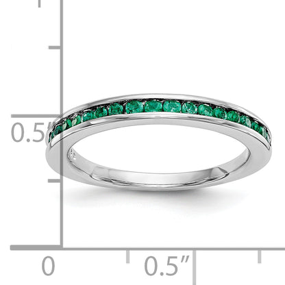 10K White Gold 10K Emerald Band