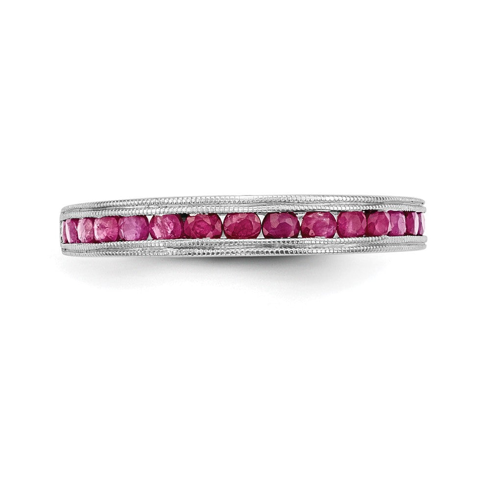 10K White Gold Ruby Band