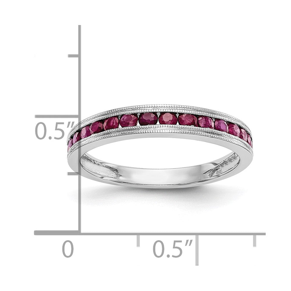 10K White Gold Ruby Band