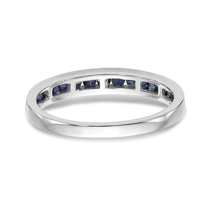 10K White Gold 10K Blue Sapphire Band