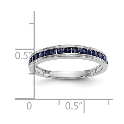 10K White Gold 10K Blue Sapphire Band