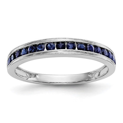 10K White Gold 10K Blue Sapphire Band