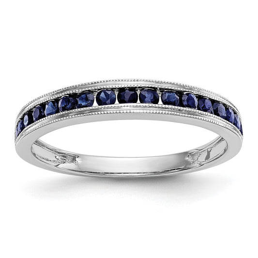 10K White Gold 10K Blue Sapphire Band