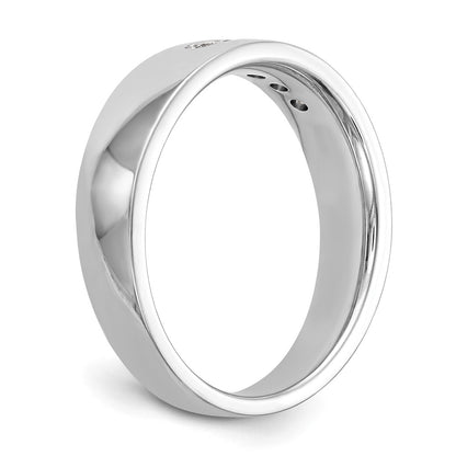 14K White Gold 5 Stone 1/4 Carat Diamond Complete Men'S Channel Band